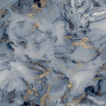 DecorSave Arthouse Bahia Marble Navy Wallpaper 923000 - Metallic Granite Stone Effect, Grey
