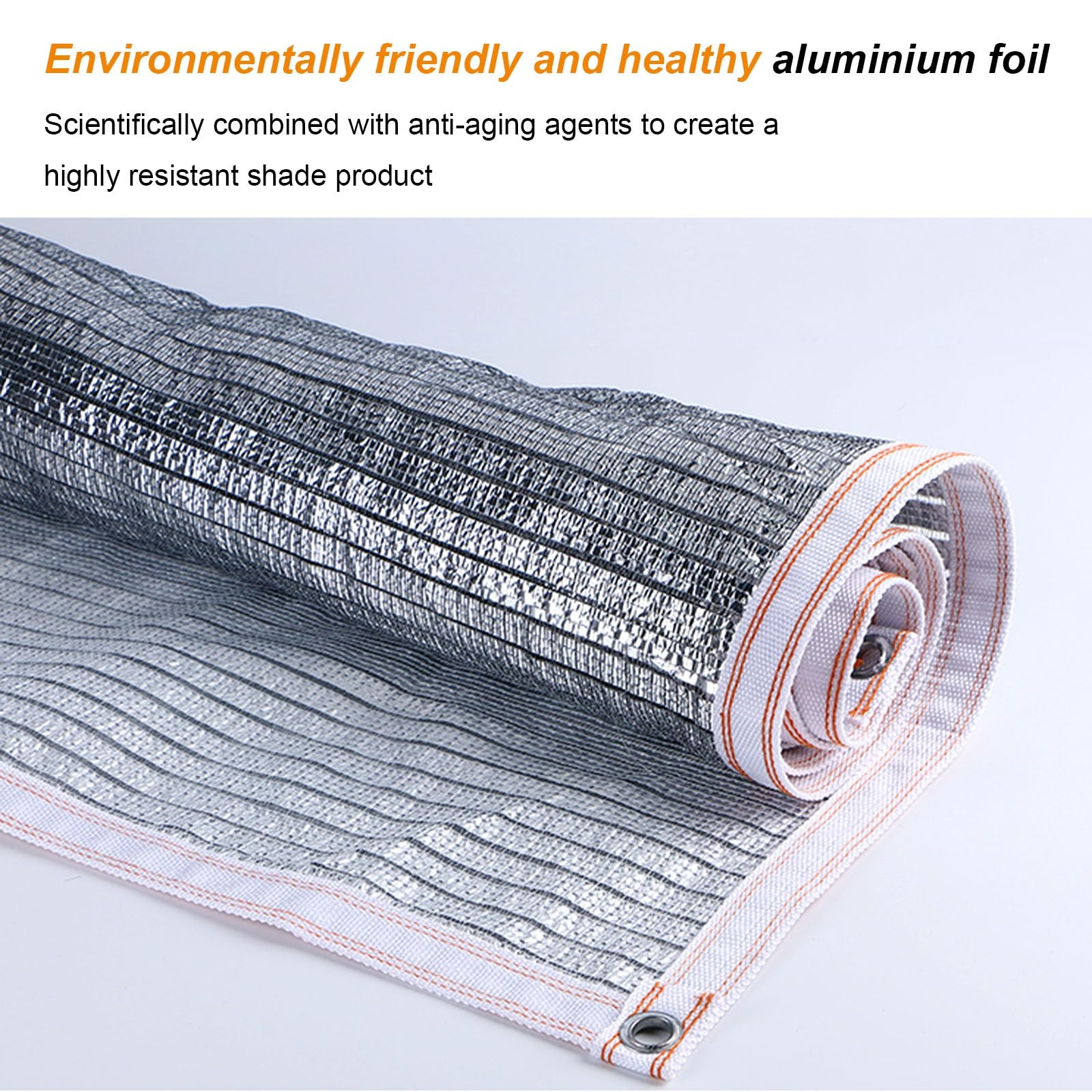 V3VOGUE Filet D'ombrage pour Toiture De Véranda, Voile D'ombrage Exterieur, 1x2m 3x4m Aluminetfoil Réfléchissant Toile D'ombrage, Respirant, pour Pergola,Jardin,Plantes Fleurs Auvent