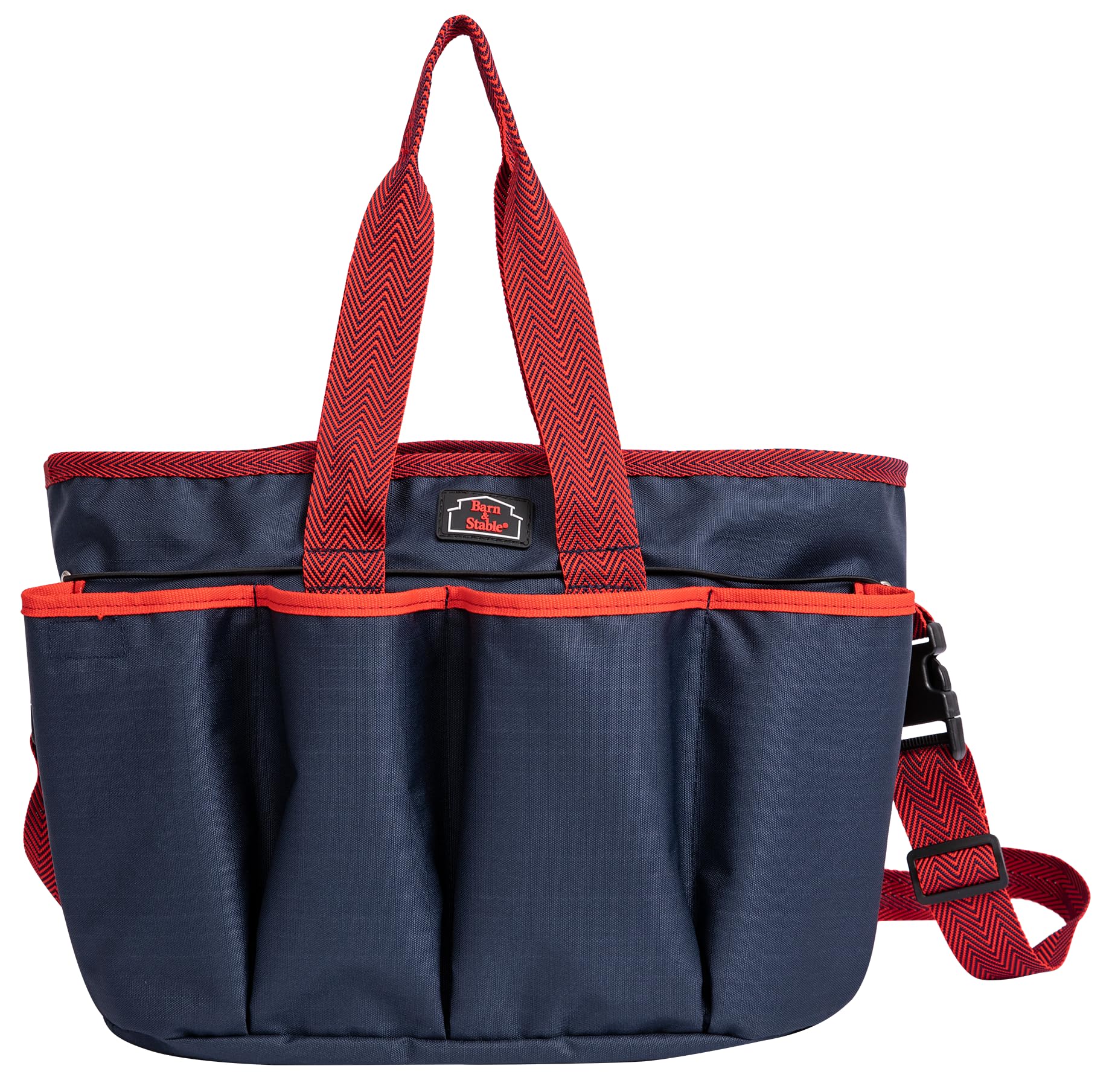 BARN & STABLE 600Denier 3000mm/3000mvp Super Waterproof, Breathable Horse Grooming Tote with 7 Pockets - Tear-resistant Tack Storage Carry Caddy Bag