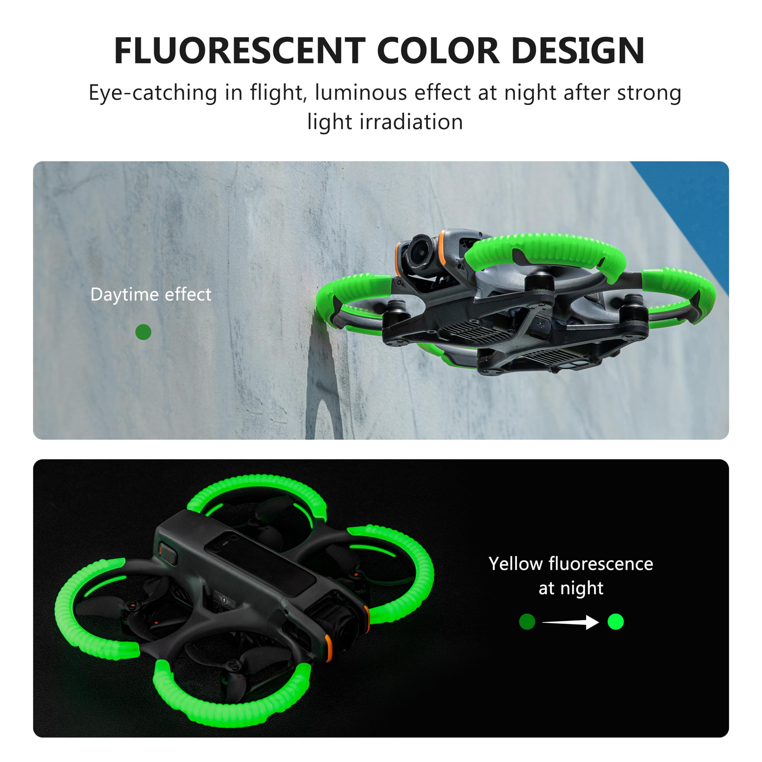 STARTRC avata 2 protecteur d'hélice pour DJI avata 2 drone protection Bumper pour DJI avata 2 fly more combo accessoires anticollision protecteur de prop antichoc （vert）