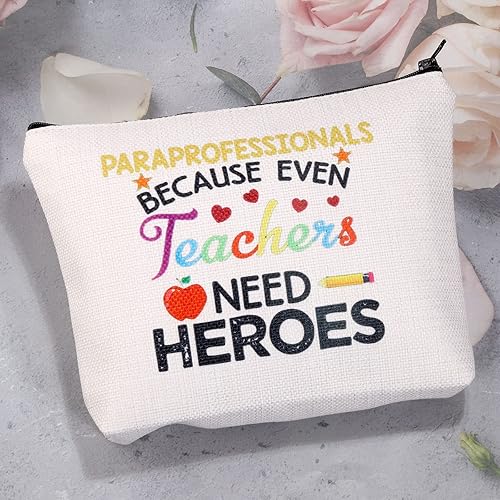 Miniatura 2 de MBMSO Bolsa de maquillaje paraprofesional porque incluso TCH necesita héroes regalos de agradecimiento paraprofesional regalos de paraeducador