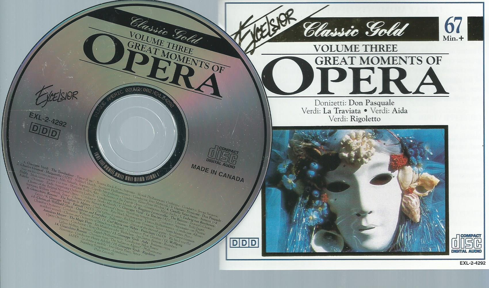 Great Moments Of Opera. Volume [Audio CD]