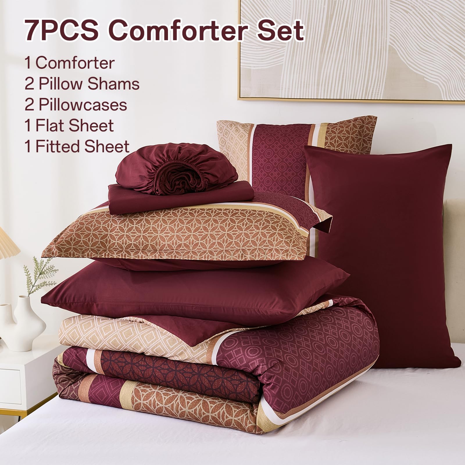 WONGS BEDDING Gestreiftes Schmusetuch Set 7-teilig Schmusetuch Bettwäscheset-YS01AB091314Q7U-A