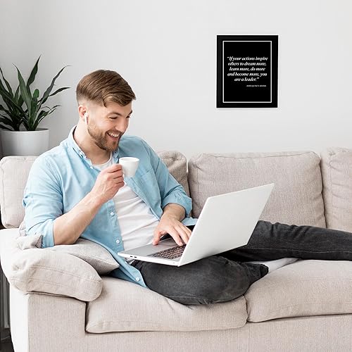 Miniatura 2 de "If Your Actions Inspire Others" - John Quincy Adams Quote Wall Print - 8x10" Inspirational Leadership Print for Home Decor, Office Decor, Classroom