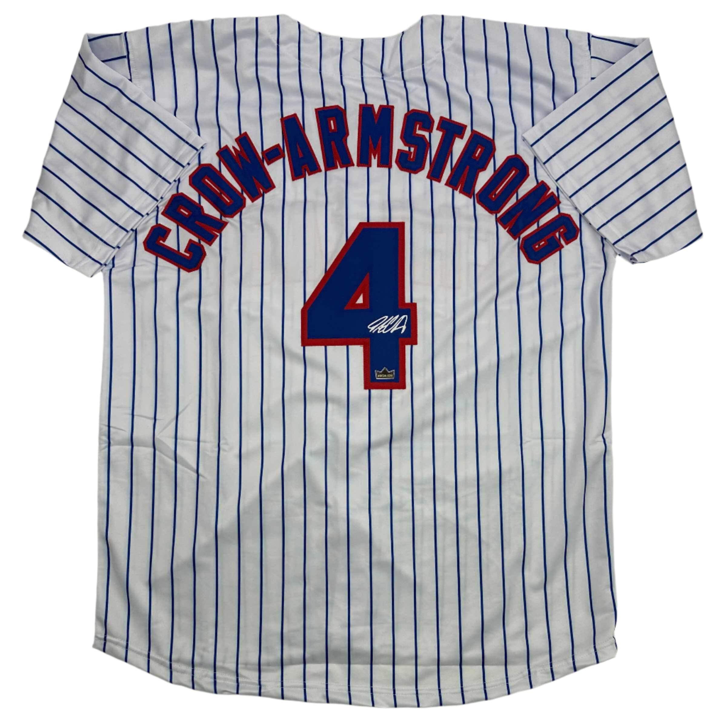 Facsimile Autographed Pete Crow-Armstrong PCA Chicago Pinstripe