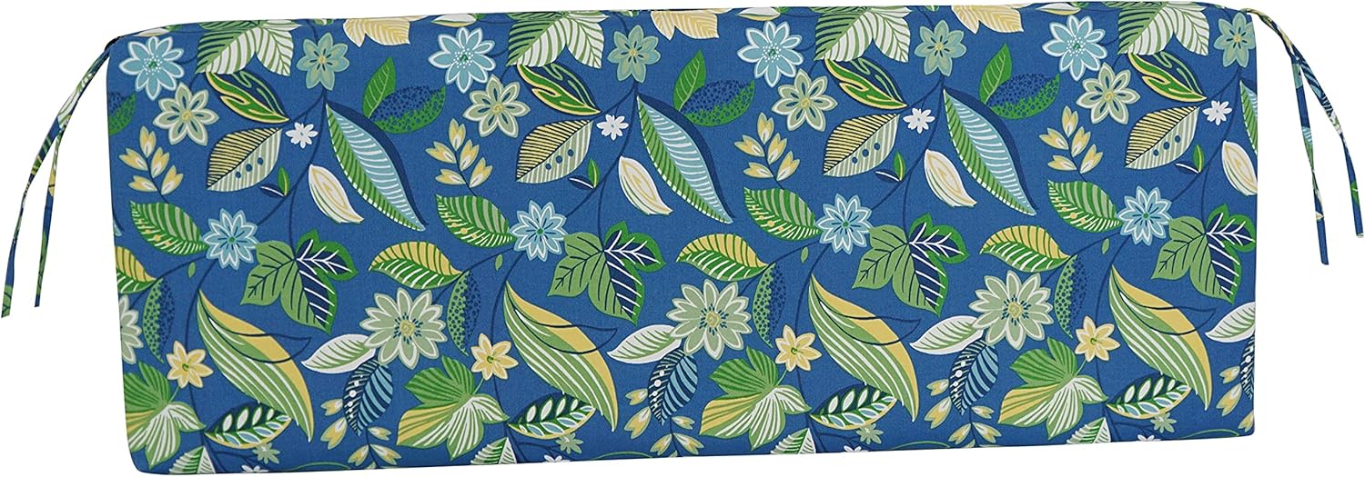 Blazing Needles Outdoor Bench Cushion, 54" x 19", Skyworks Caribbean 1 Count