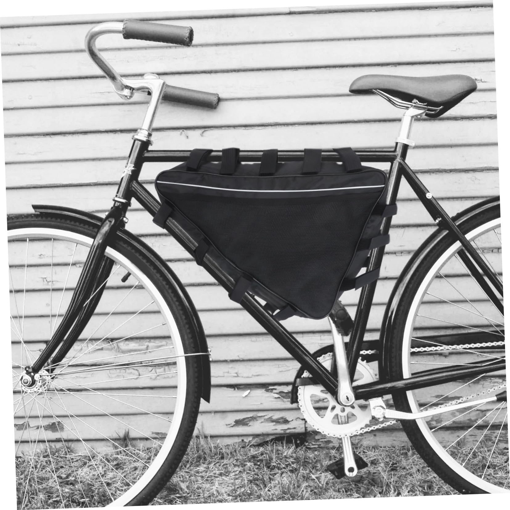 HEMOTON Borsa da Telaio Bici Triangolo 693, Capienza Grande, Nero