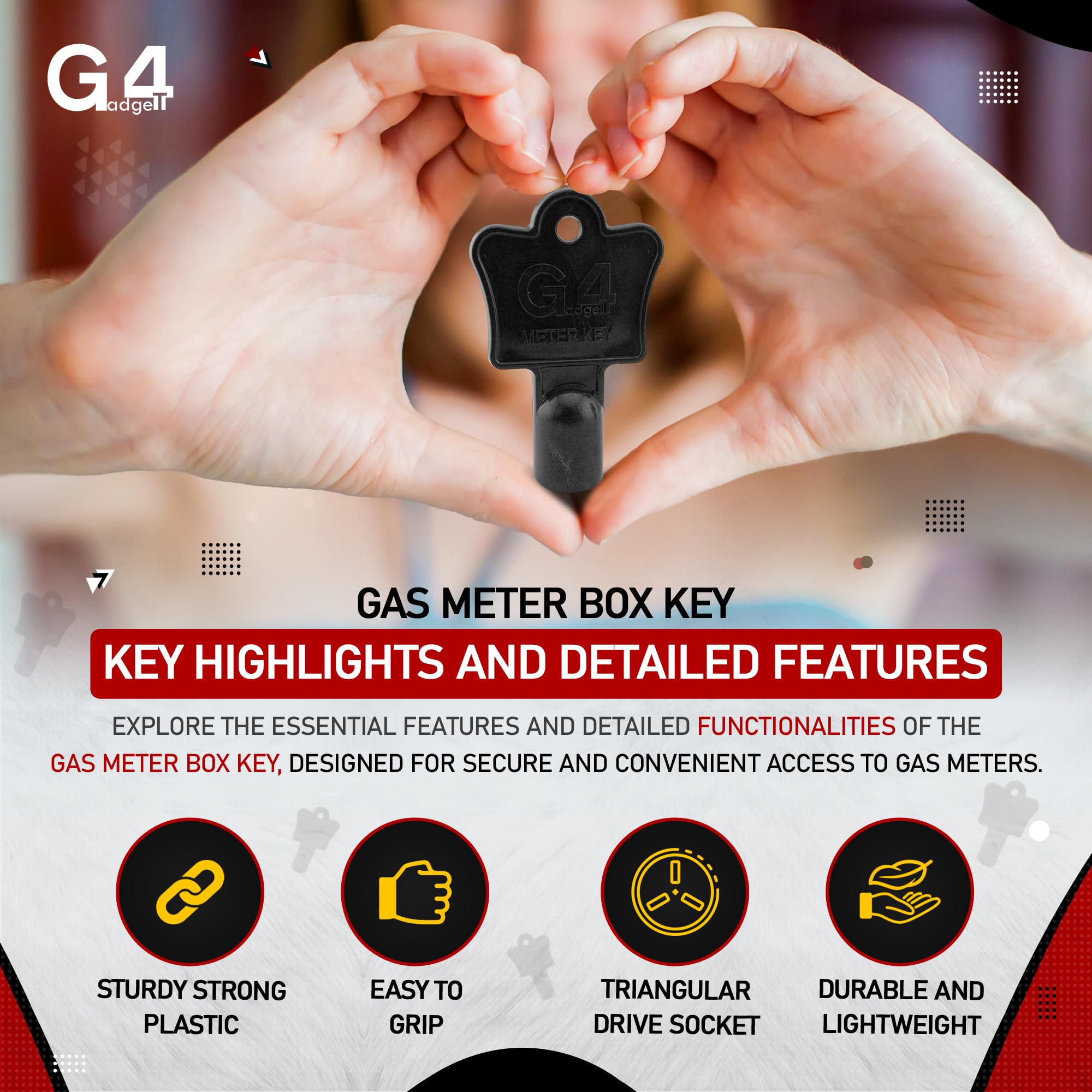 Meter Box Key Tesco Gas Box Key G4GADGET 2 Pack Heavy Duty Gas Ultra Durable Black Plastic ...