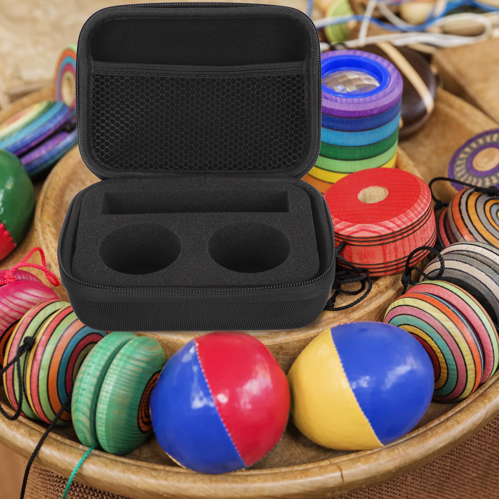 Bolsa Portátil para Almacenamiento de Yoyos Soporte para Juguetes, Bolsa Ligera para Viaje y Estuche Organizador para Balones de Yoyo en Casa