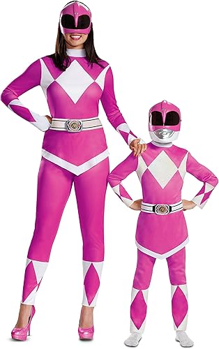 Miniatura 3 de Disguise Pink Ranger - Disfraz infantil de lujo, color rosa, talla (4-6x)