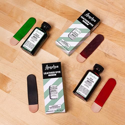 Miniatura 30 de Angelus Tinte para cuero – Tinte flexible para cuero para zapatos, botas, bolsos, manualidades, muebles y más, 3 onzas, Dauber incluido (marrón)