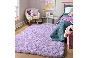 Pagisofe Area Rugs Purple 4x6 + Rainbow Soft Rugs