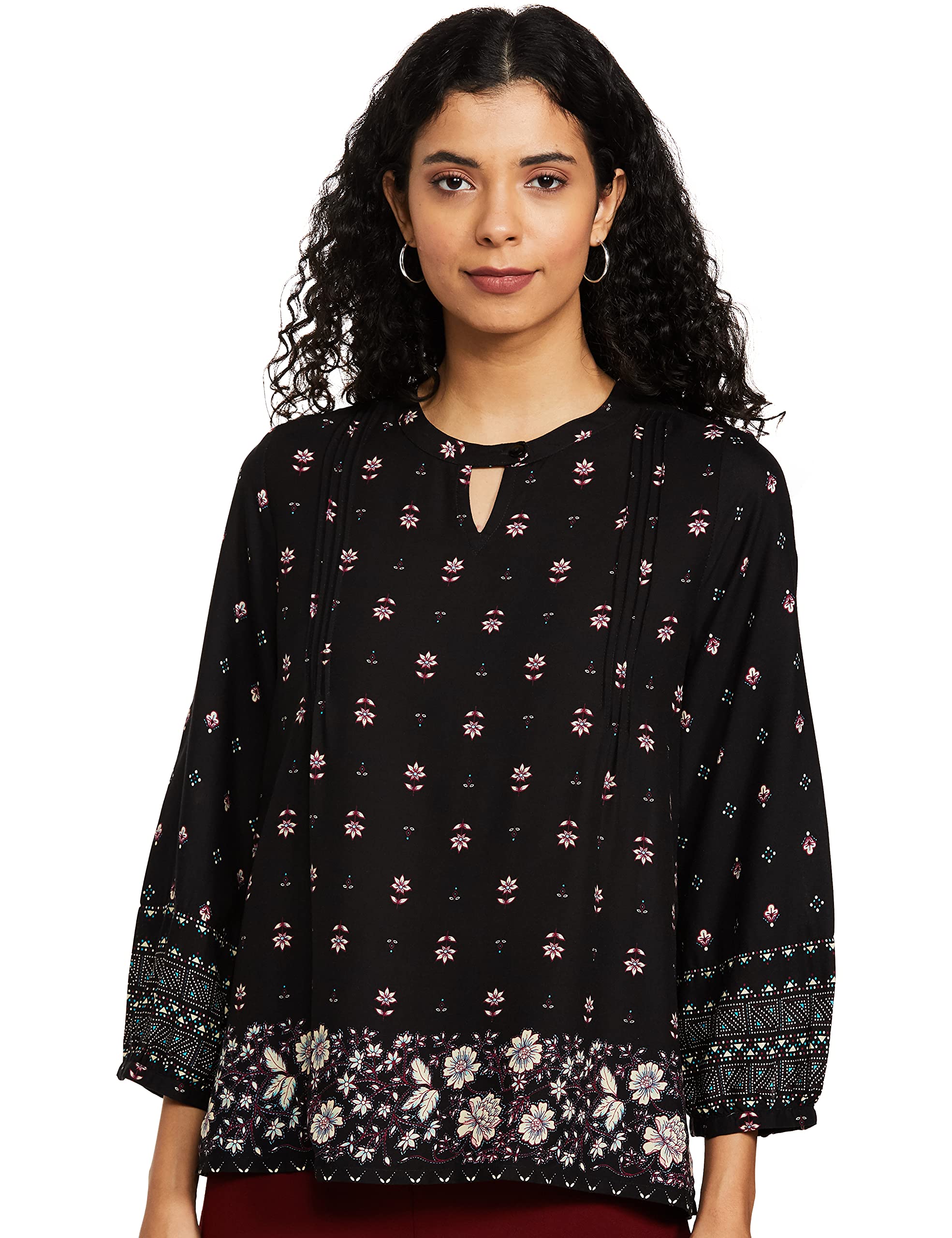 global desi Women's Polyester A-Line Full Length Top
