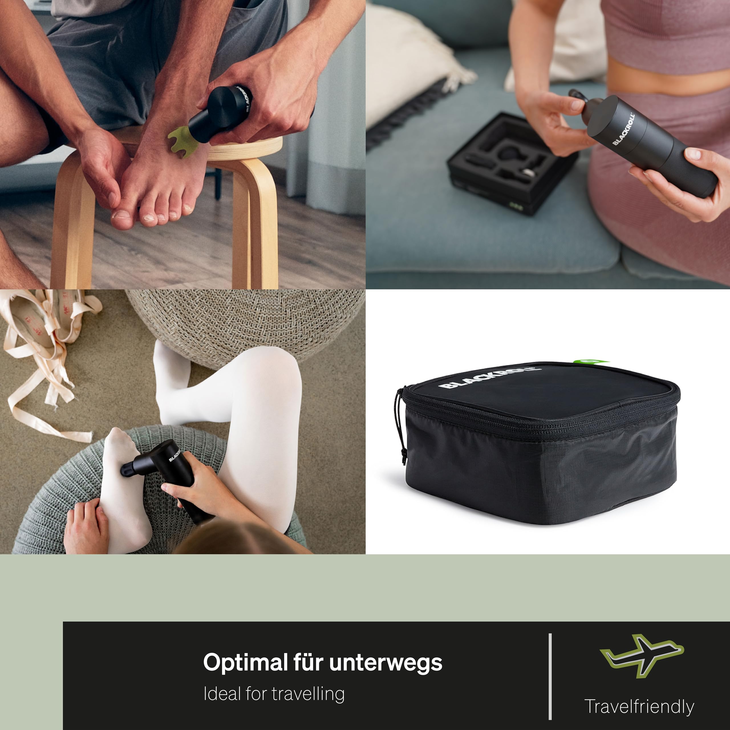 BLACKROLL® Fascia Gun CASE - Praktische Tragetasche für Deine Massagepistole und Aufsätze - Aus recyceltem Polyester