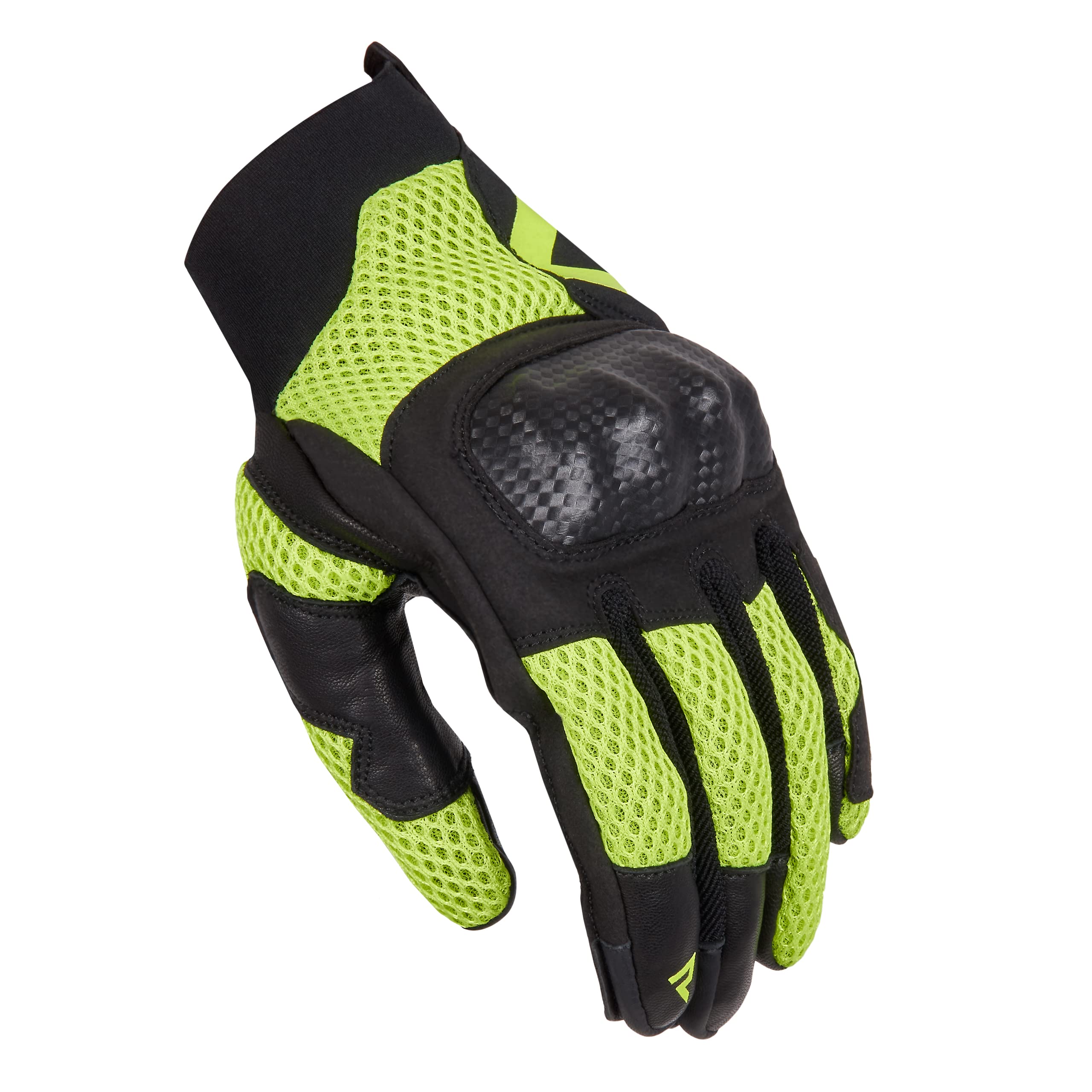 REBELHORN Gap III Motorradhandschuhe Herren | Ziegenleder | Knöchel Protektoren | Belüftung mit 3D-Polyester-Mesh-Einsätzen | Größe bis 5XL