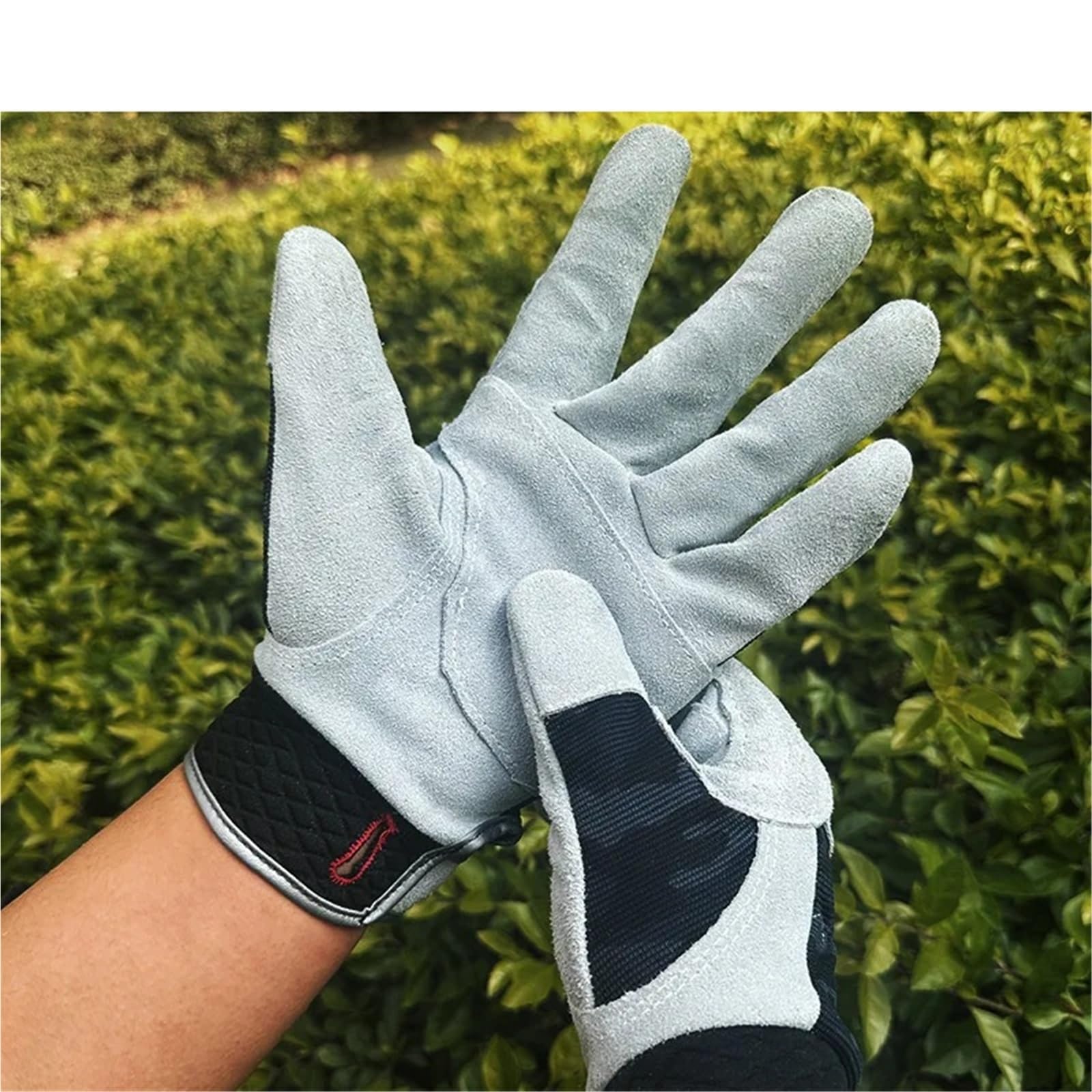 Generico Guanti da saldatura in pelle bovina anti-pugnalata - Isolamento termico antiscivolo e resistente all'usura for giardinaggio e edilizia(Three pairs-M size)
