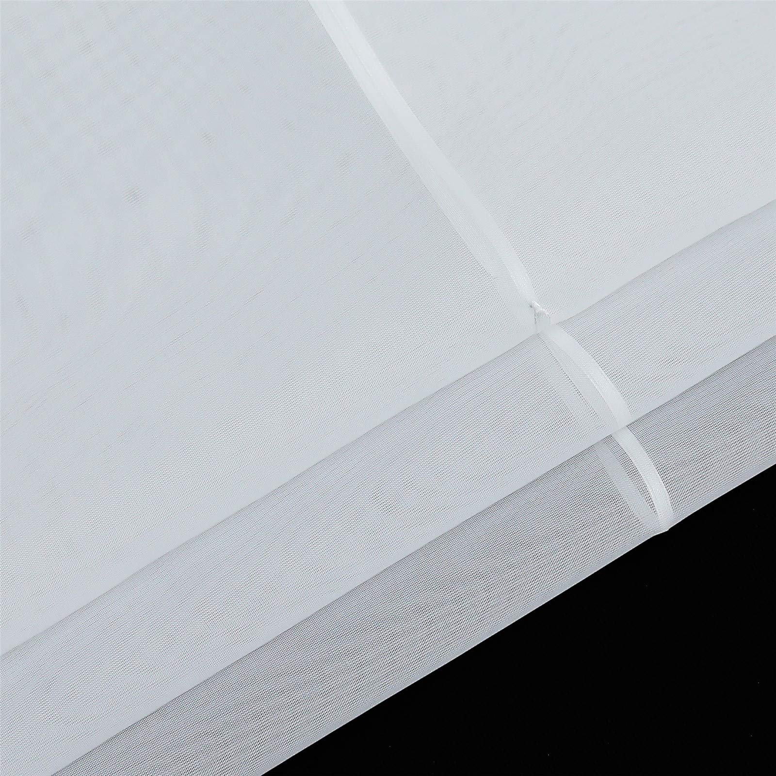 Eslir Tenda A Pacchetto Trasparente Per Cucina | Bianco Latte, 100% Poliestere, 80x140 Cm