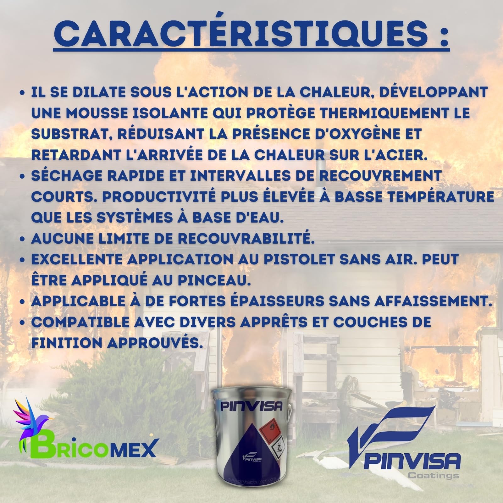 Peinture Intumescente Incendie Résistant au Feu RF30 | RF60 | RF90 | RF120 (4 litres)
