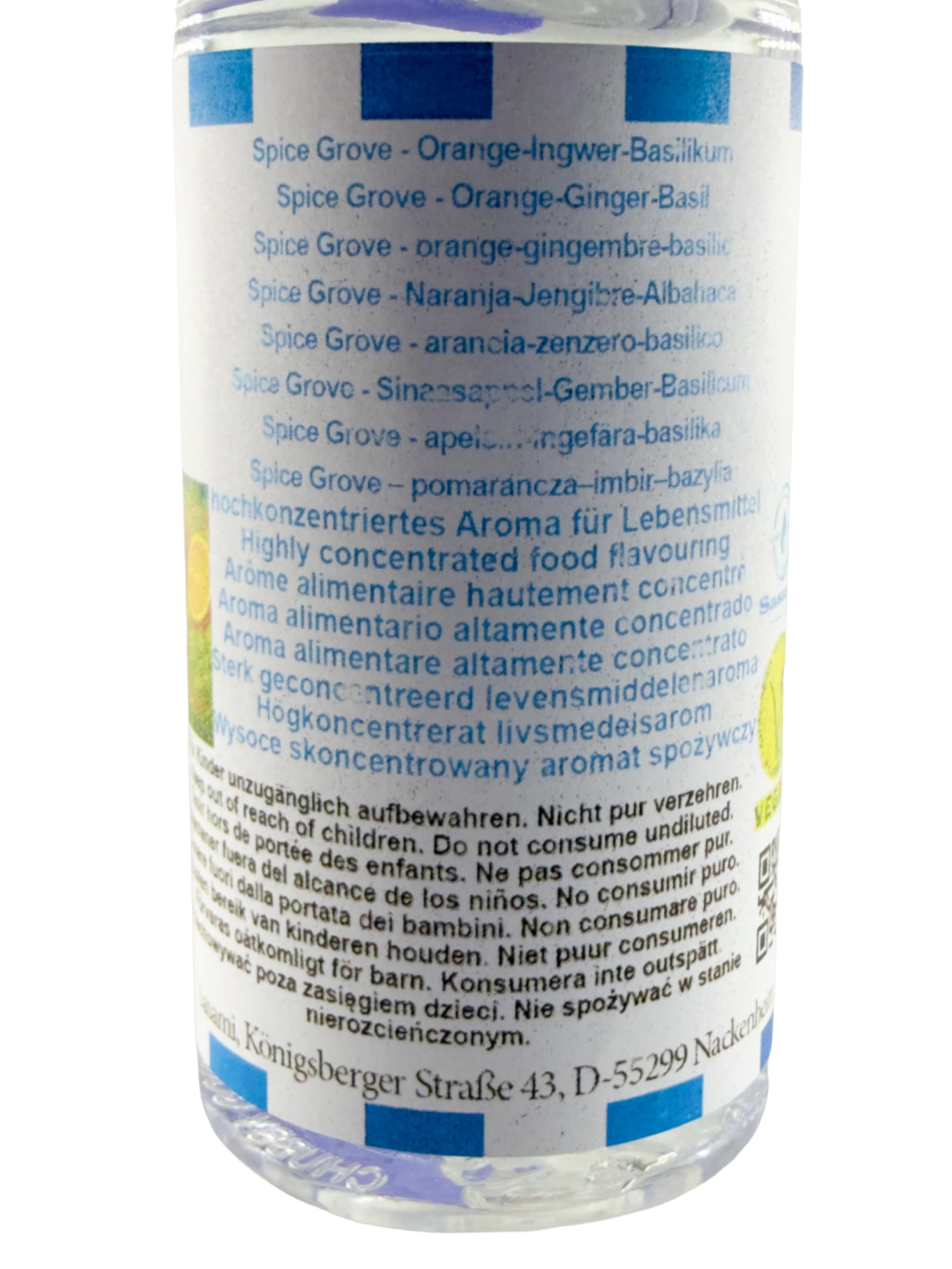 Spice Grove – pomarańcza–imbir–bazylia aromat koncentrat – Wegański – Sasami – 100ml