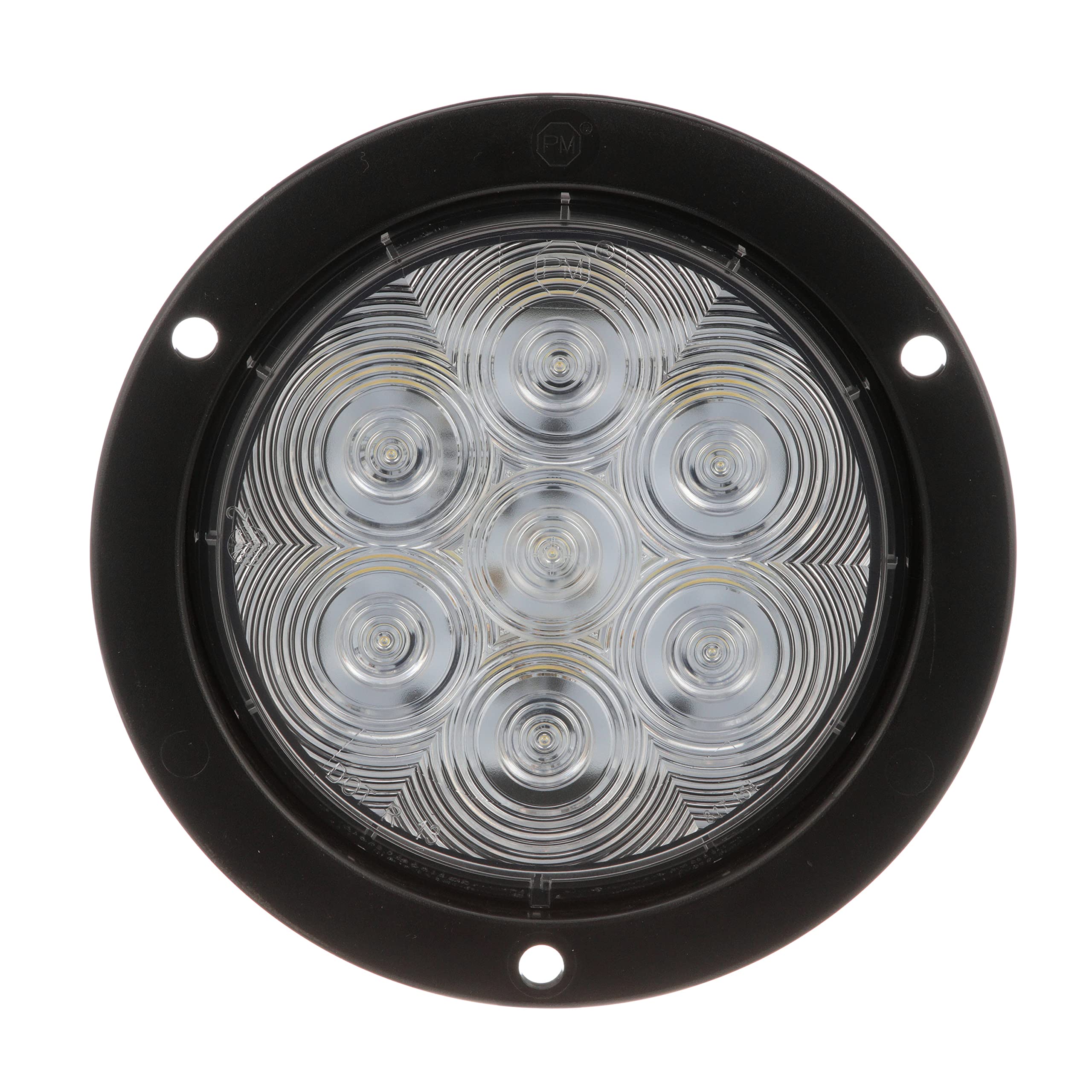 Peterson Manufacturing 824C-7 4" Flasher LED (B/Up Light Round Flange Mount), 1 Pack