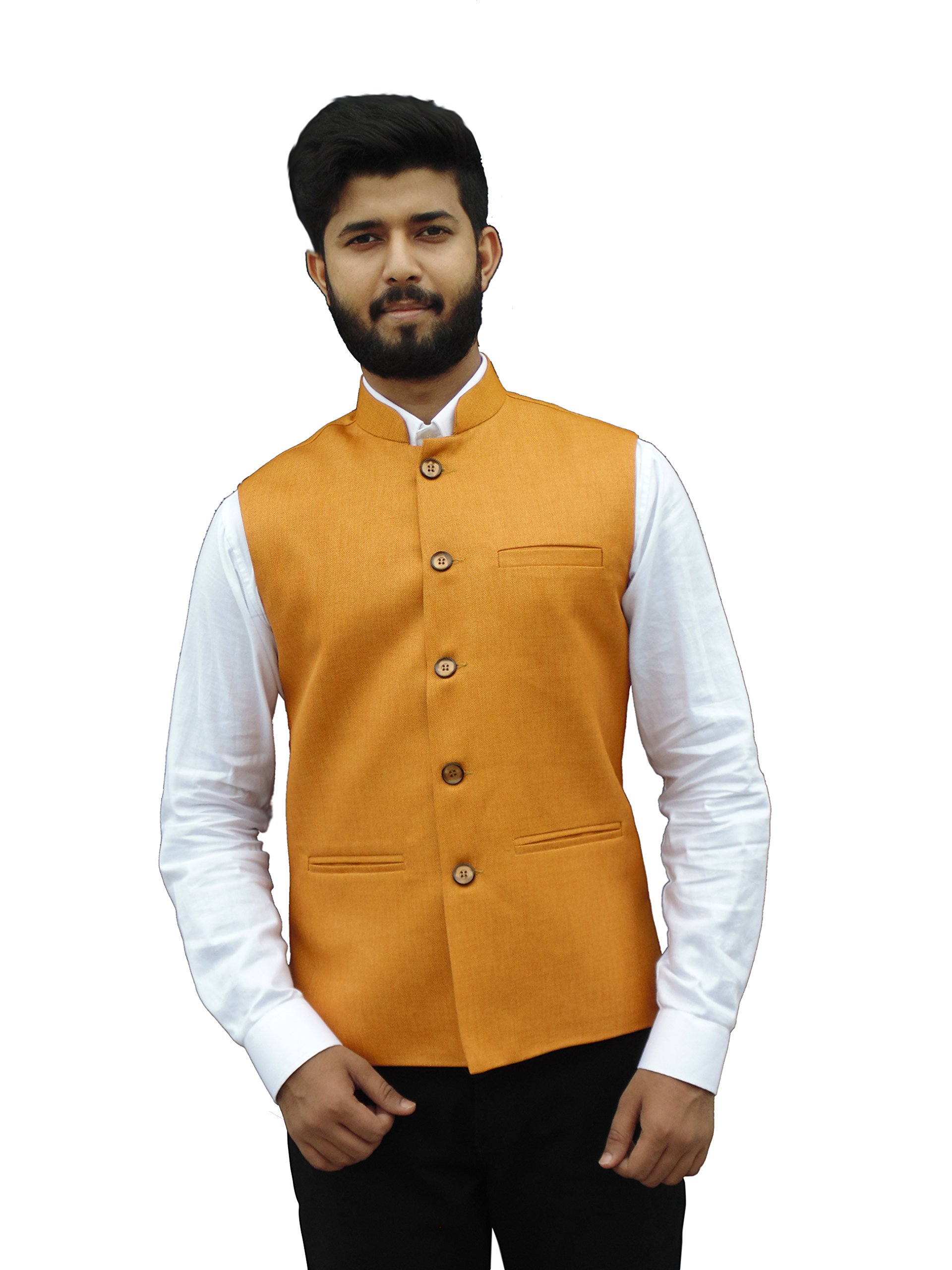 Nehru Jacket Men's (Mustard)-image-30