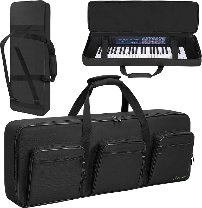 49 Key Keyboard Case (Size: 34.6"x4.5"x13.8"), Portable Keyboard Piano Waterproof 600D Oxford Cloth with Adjustable Straps, Key Keyboard Gig Bag Case
