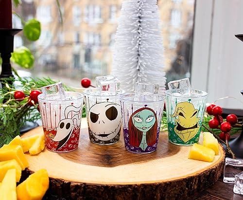 Miniatura 8 de Silver Buffalo Nightmare Before Christmas Hack Bone Border Face - Mini taza de plástico de gel de congelación (4 unidades)