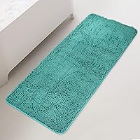Vista 210 de Yeaban Juego de alfombras de baño verde manzana 2 piezas (20" x 32" y 17" x 24"), tapetes de baño de felpilla gruesa Alfombras de baño absorbentes