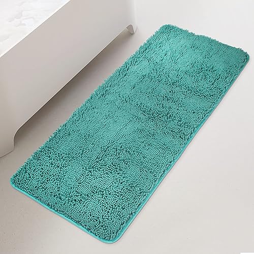 Miniatura 223 de Yeaban Alfombras de baño gris oscuro – Gruesas alfombras de baño de chenilla | Alfombras de baño absorbentes y lavables antideslizantes, alfombras