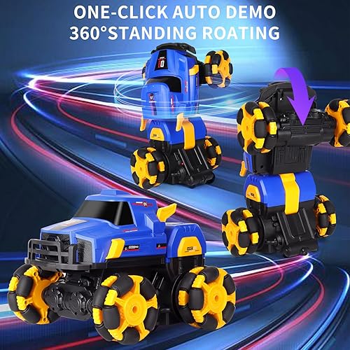 Miniatura 3 de Auto a control remoto, 116 RC Stunt Car, rotación de 360, conducción de pie, transformación automática de un botón, rotación frontal de 180, camión