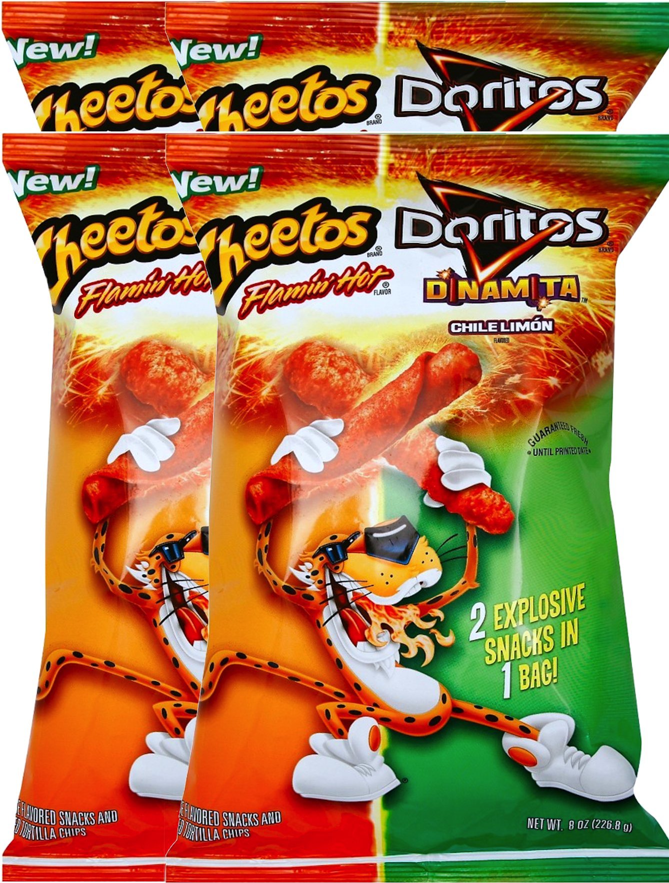 Buy Cheetos Flamin' Hot and Doritos Dinamita Chile Limon 2 Explosive Snacks In a Bag The Perfect