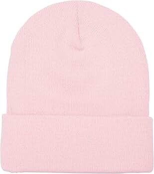 Yupoong Cuffed Knit Beanie, Baby Pink, OSFA at Amazon Men's