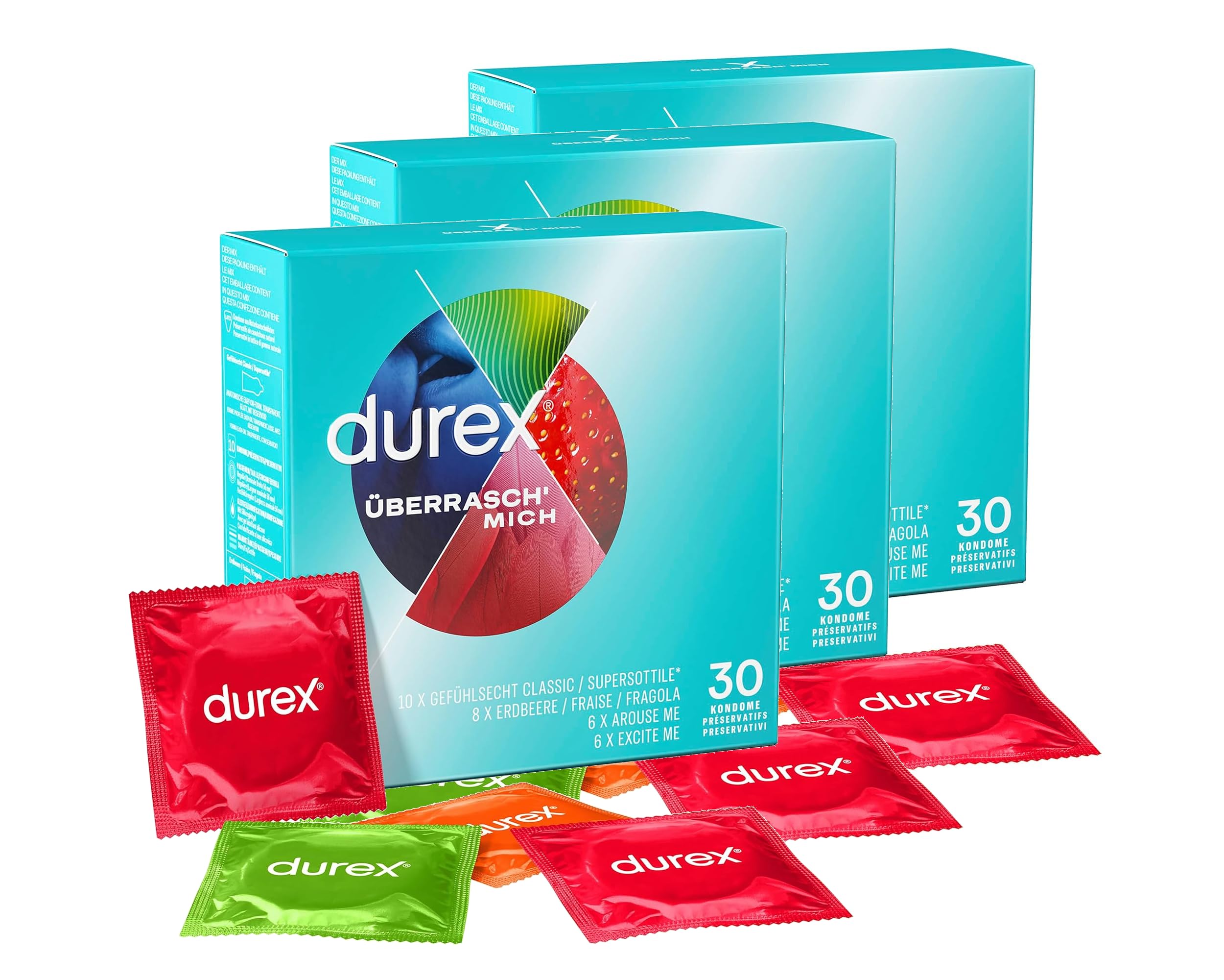 Durex Überrasch Mich Kondome 3 x 30 Stück