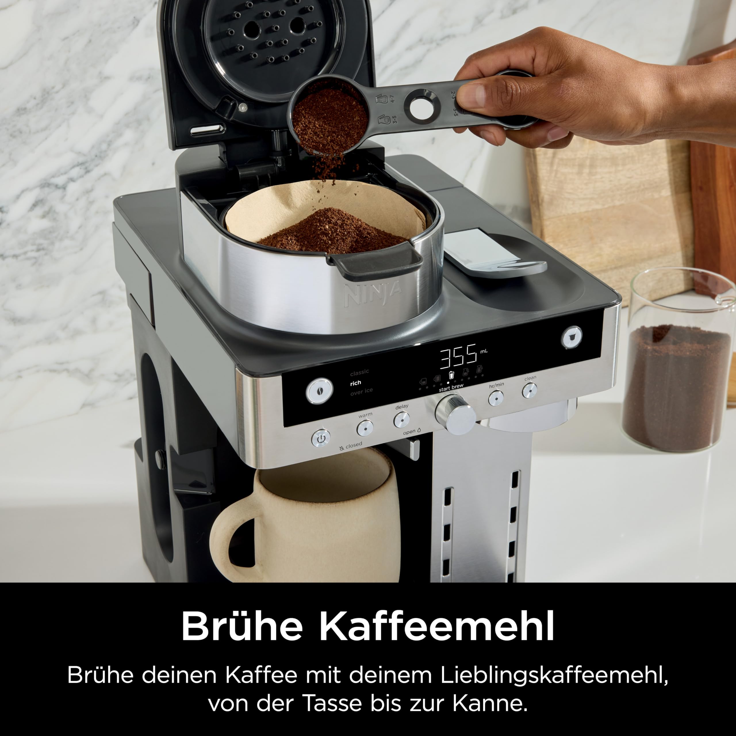 Ninja Filterkaffeemaschine und Espresso-Kapselmaschine Prestige DualBrew System CFN802EU – Bild 2