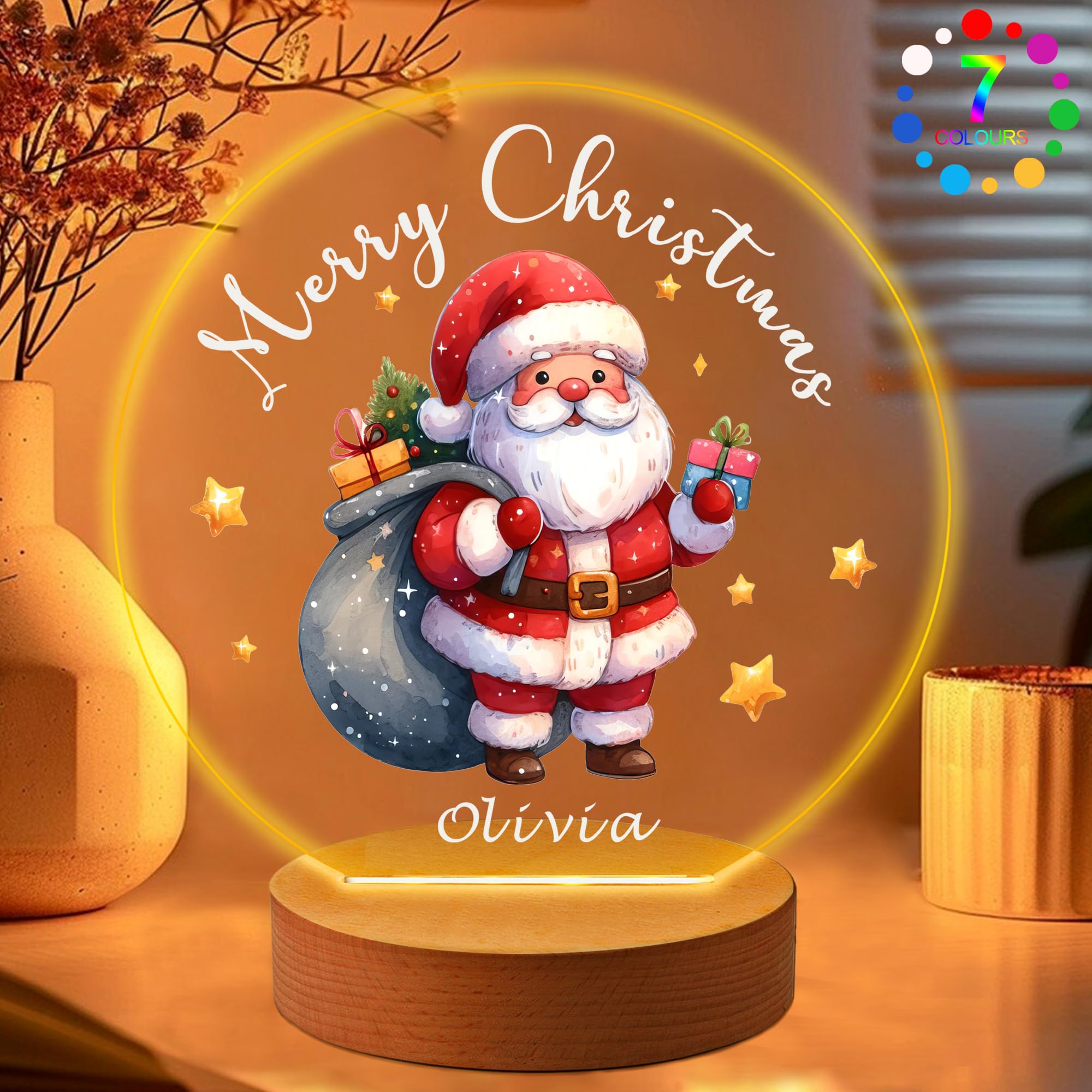 EDSG Personalised Night Light - Custom Baby Gifts, 7 Colors, Acrylic Night Lamp, Bedroom Decor for Kids & Children (Design 2) — image 1