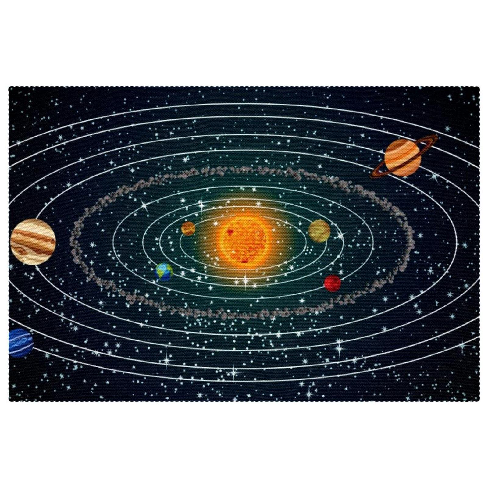 Set de table système solaire idée cadeau astronomie lot de 6 napperons décoration repas enfant