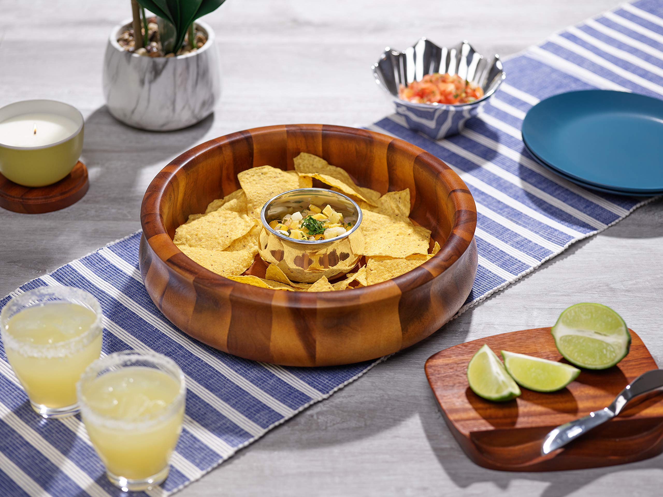 Nambe Braid Chip and Dip Bowl by Nambe並行輸入