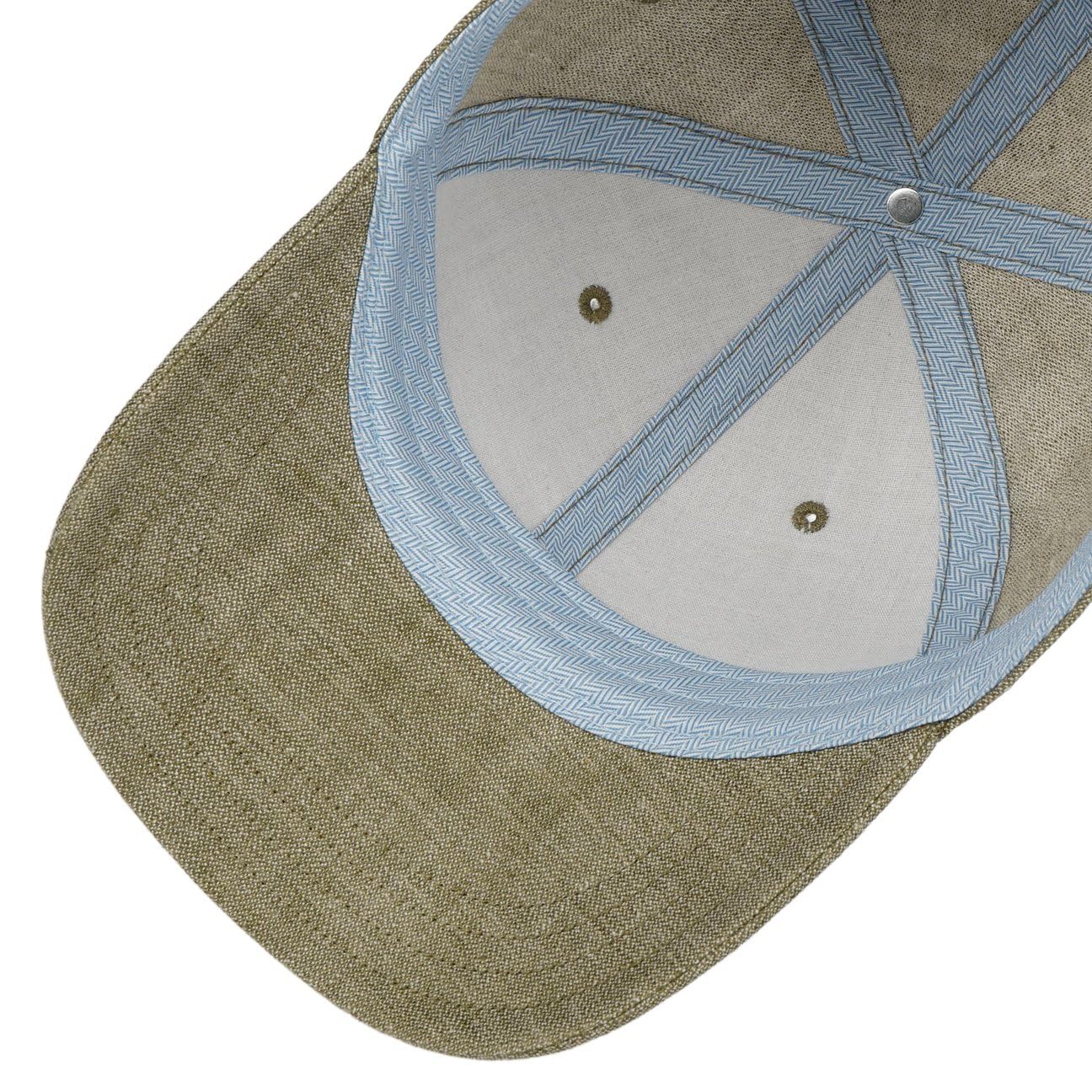 Stetson Lniana czapka z ochroną przed promieniowaniem UV męska - Made in Italy słońce baseball lato metalowa klamra, daszek, podszewka wiosna-lato