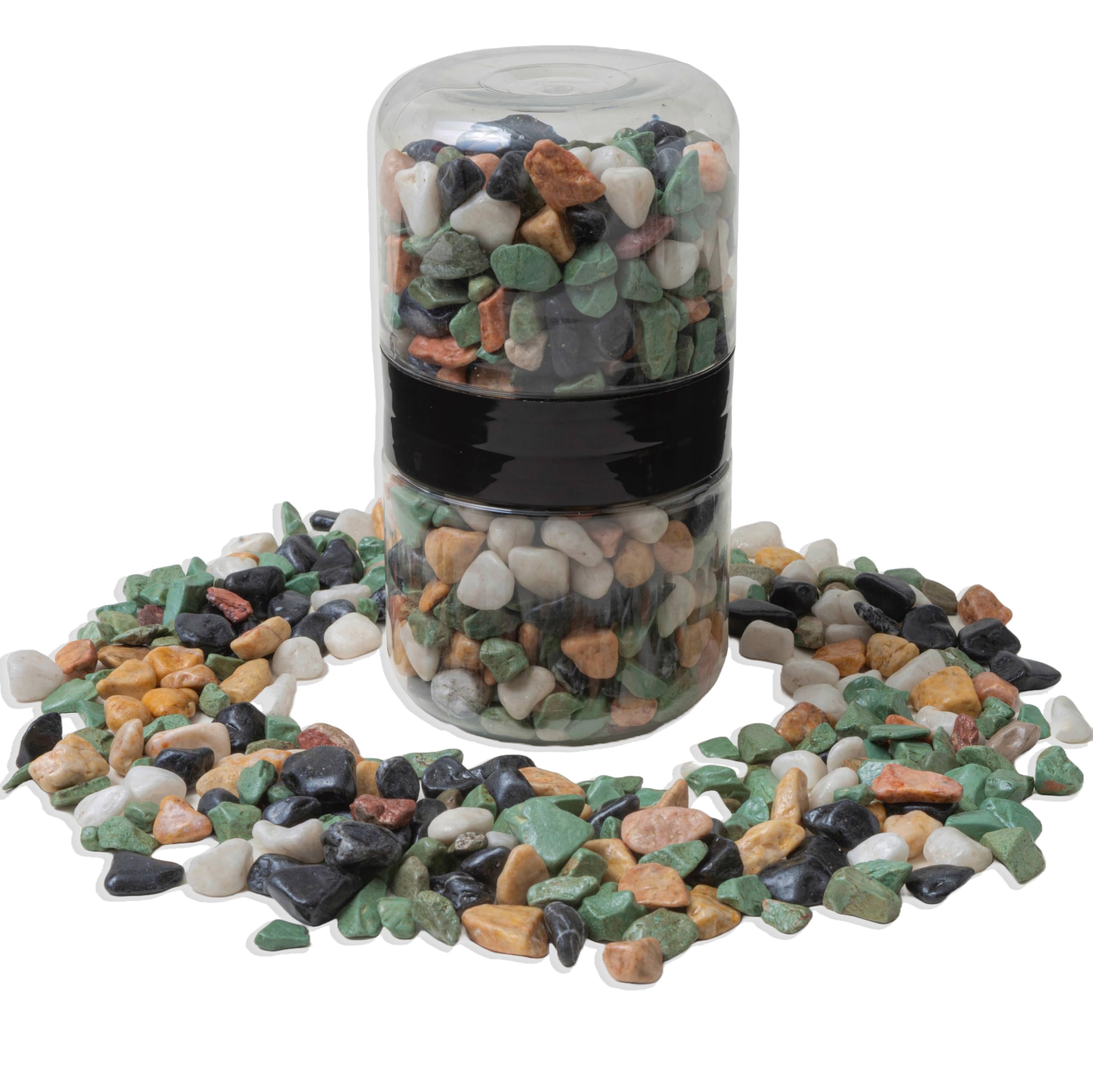 IPEA Pierres Décoratives Colorées pour Jardin, Vases, Aquarium, 1 kg - Pierres de Couleurs Mélangées avec Dimensions 10/12 mm - Petits Bols d'Extérieur pour Décoration, Cour, Artisanat