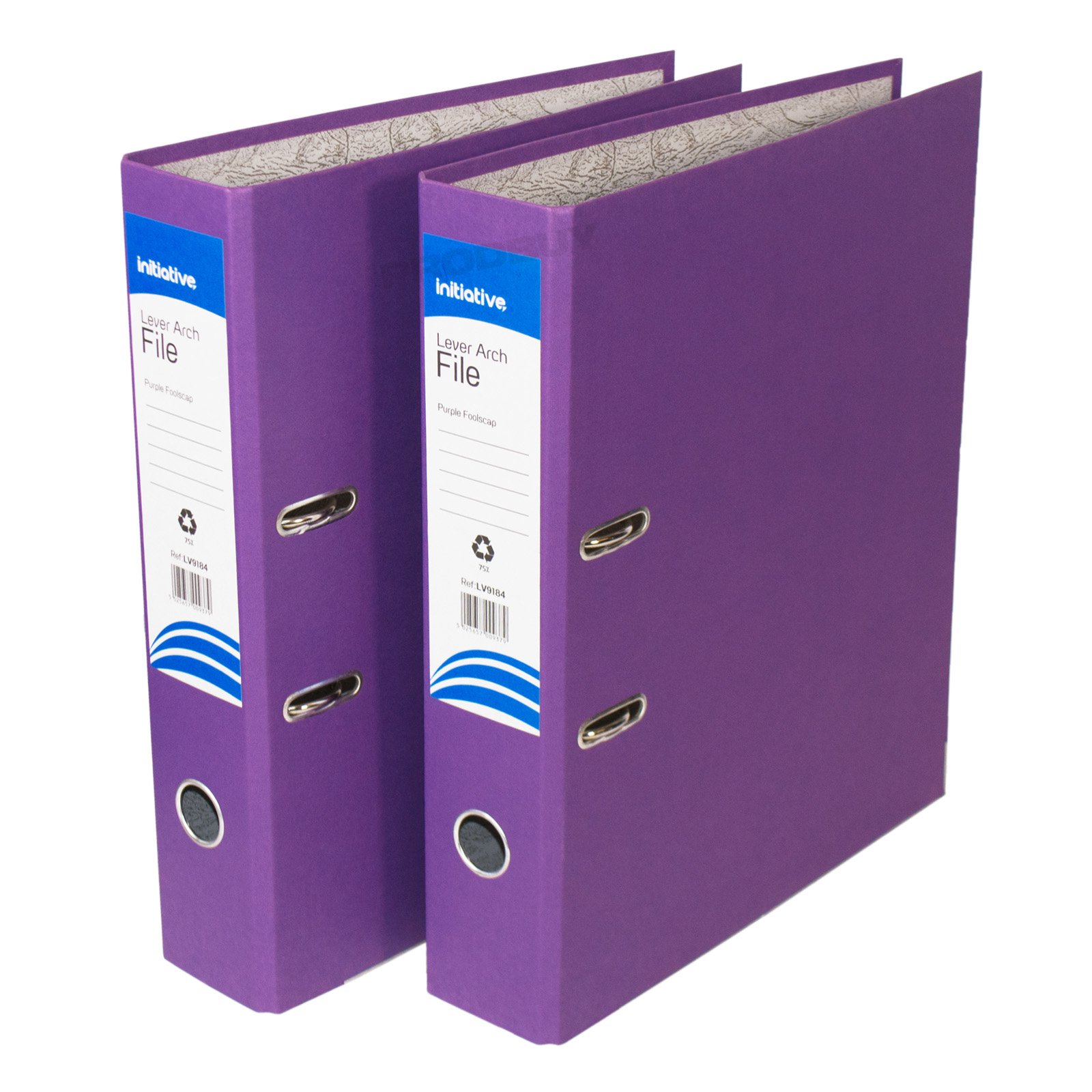 [Pack of 2] Purple Foolscap Lever Arch Files 75mm Paper Storage Archive Legal Document Folders