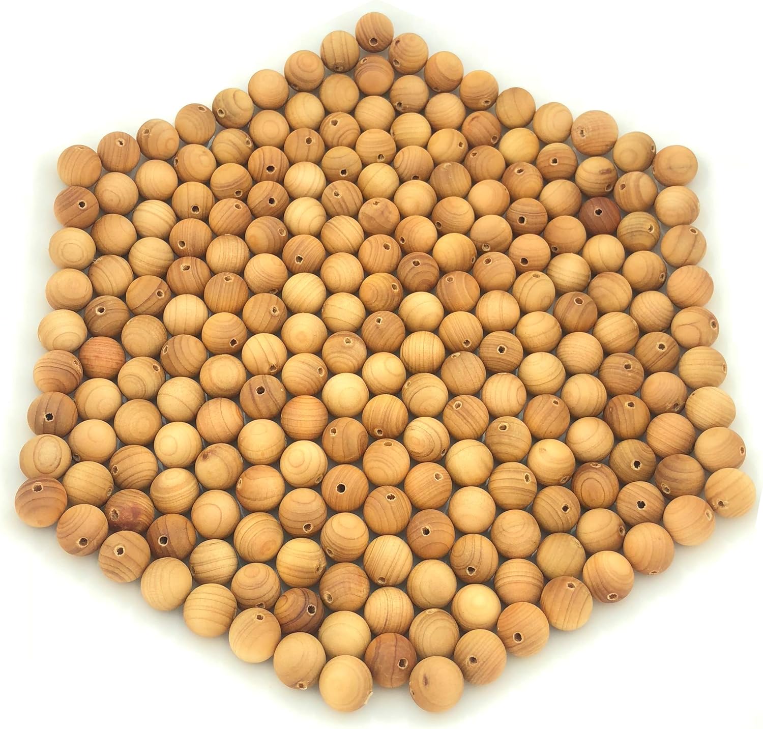 CarpenterC 200pcs 8mm Gorgeous Natural Round Polished Rosewood Loose Beads for Jewelry Making DIY Handmade Crafts 8mm Thuja Wood(200pcs)