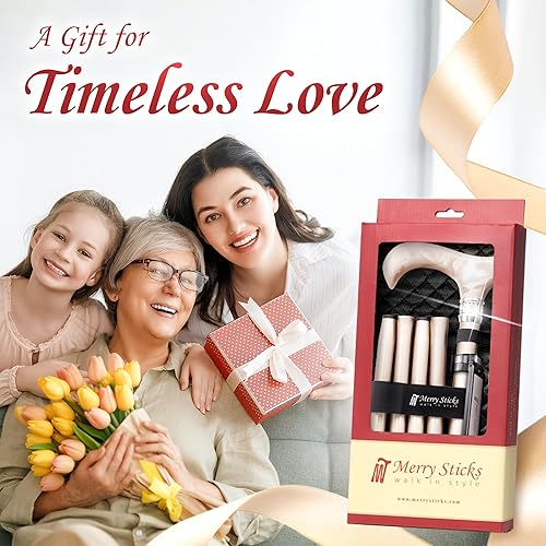 Miniatura 2 de Combo Merry Sticks - Bastones de caminar plegables ligeros para mujeres y hombres, bastón ajustable y plegable para personas mayores, incluye una