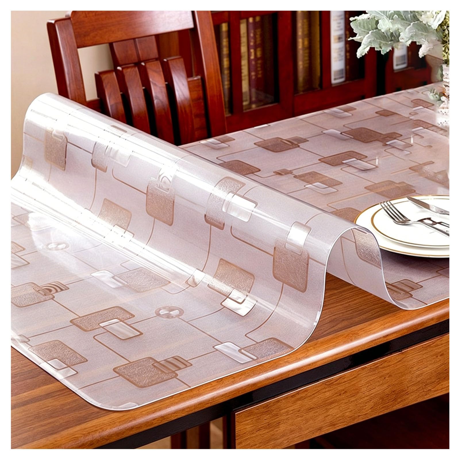Tapis de bureau PVC souple 80x140 pour éviter les rayures de table