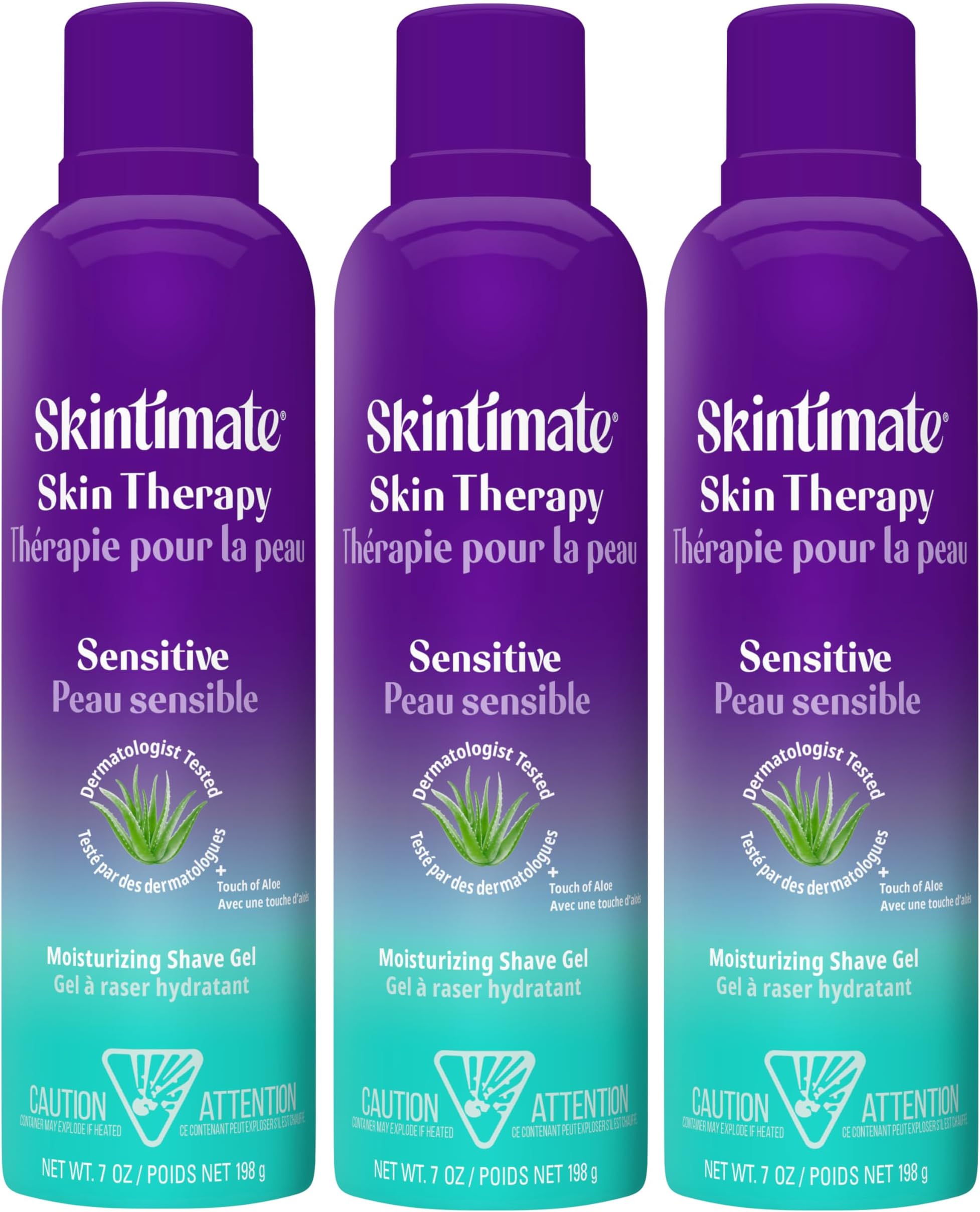 Skintimate Skin Therapy Sensitive Skin Shave Gel for Women | Skintimate Shaving Cream for Women Sensitive Skin, Womens Shaving Cream Sensitive Skin, Shaving Foam, Womens Shave Gel Pack of 3, 7oz each
