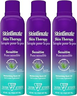 Skintimate Skin Therapy Sensitive Skin Moisturizing Shave Gel for Women with Vitamin E, Aloe and Olive Butter, 7 oz - 3 Pack