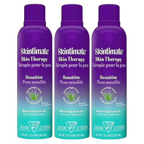 Vista 12 de Skintimate Skin Therapy Gel de afeitado de piel seca para mujeres, paquete de 3 Crema de afeitar Skintimate para mujeres, crema de afeitar