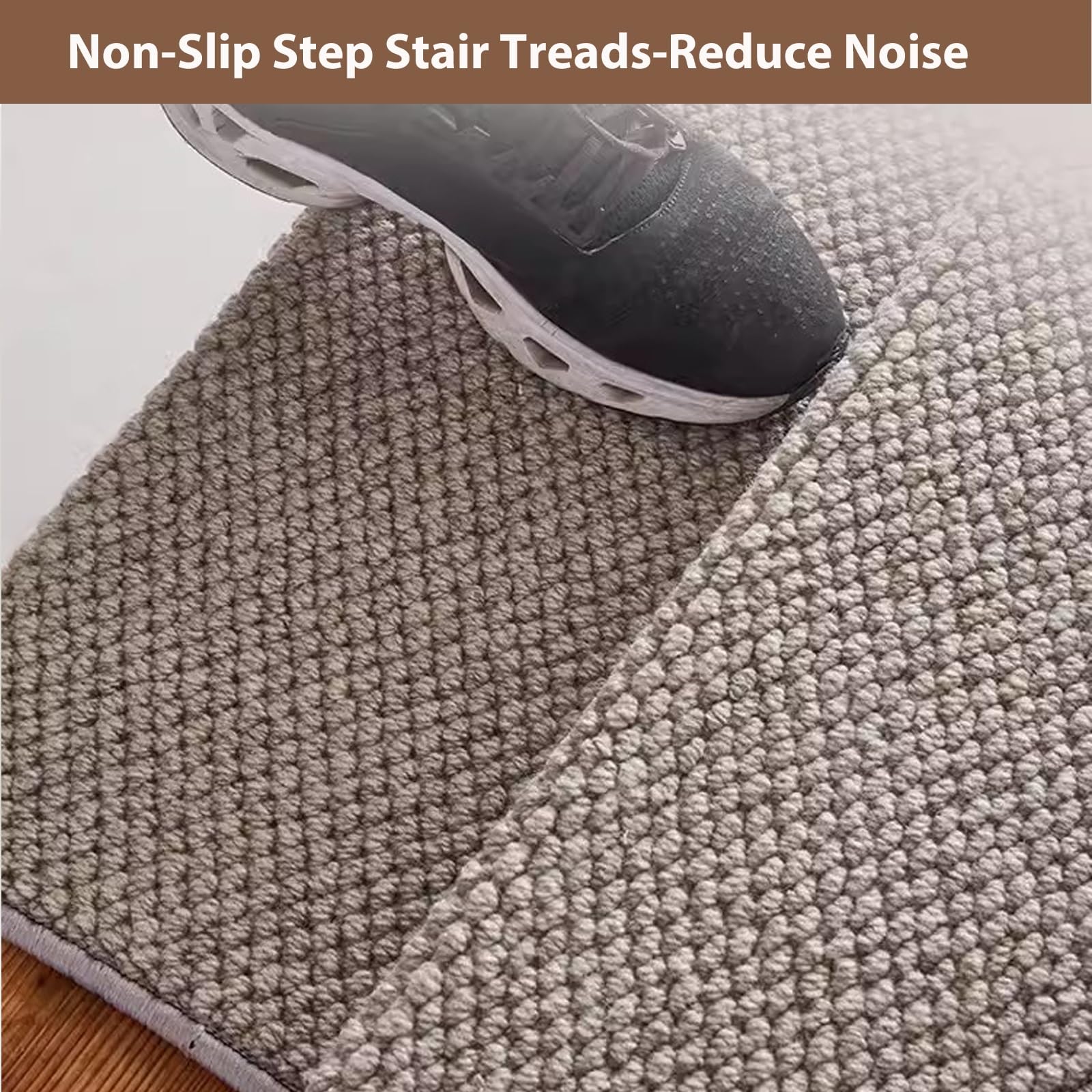 Tapis antidérapant pour marches en bois, tapis doux auto-adhésif, tapis d'intérieur lavable pour la sécurité et la protection des animaux domestiques