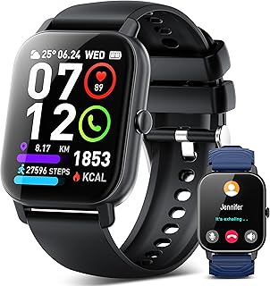 Smart Watch for Men Women Answer/Make Calls, 1.85” HD Fitness Tracker Watch, 112 Sports Modes Activity Tracker Smartwatch, Heart Rate Monitor, Pedometer, IP68 Waterproof Fitness Watch for Android iOS