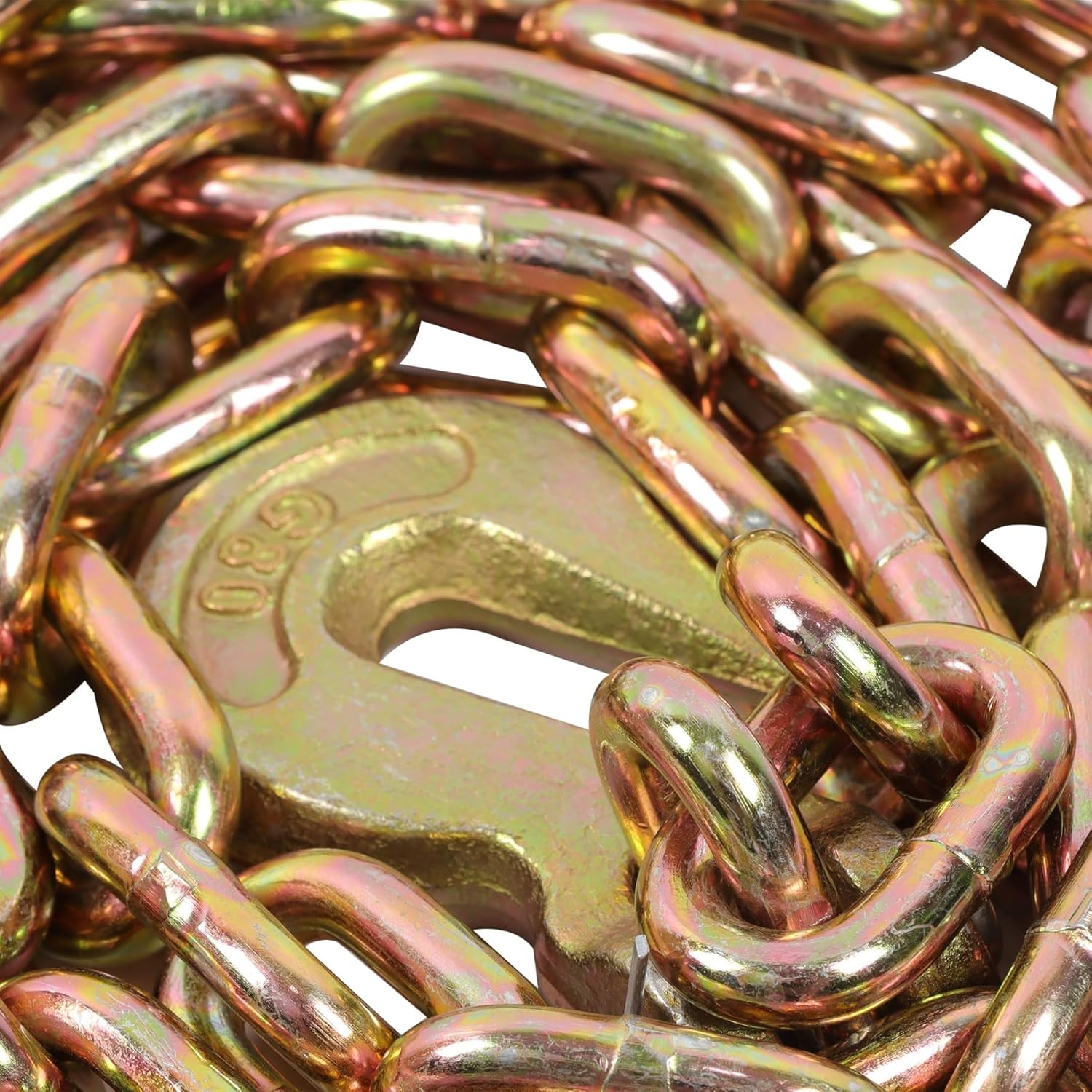 Ratchet Chain Binder with Chain 7100LBS Chain 5/16In X 20Ft Tie Down Hauling Chains Binders Fit for Flatbed Truck Traile