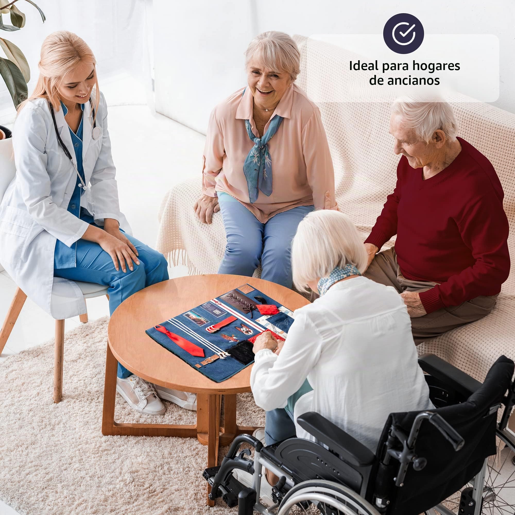 Manta Sensorial Para Demencia | Actividades Reconfortantes Y Relajantes Para La Demencia De Personas Mayores | Ayuda Para Alzheimer, Demencia, Asperger, Autismo Y Ansiedad